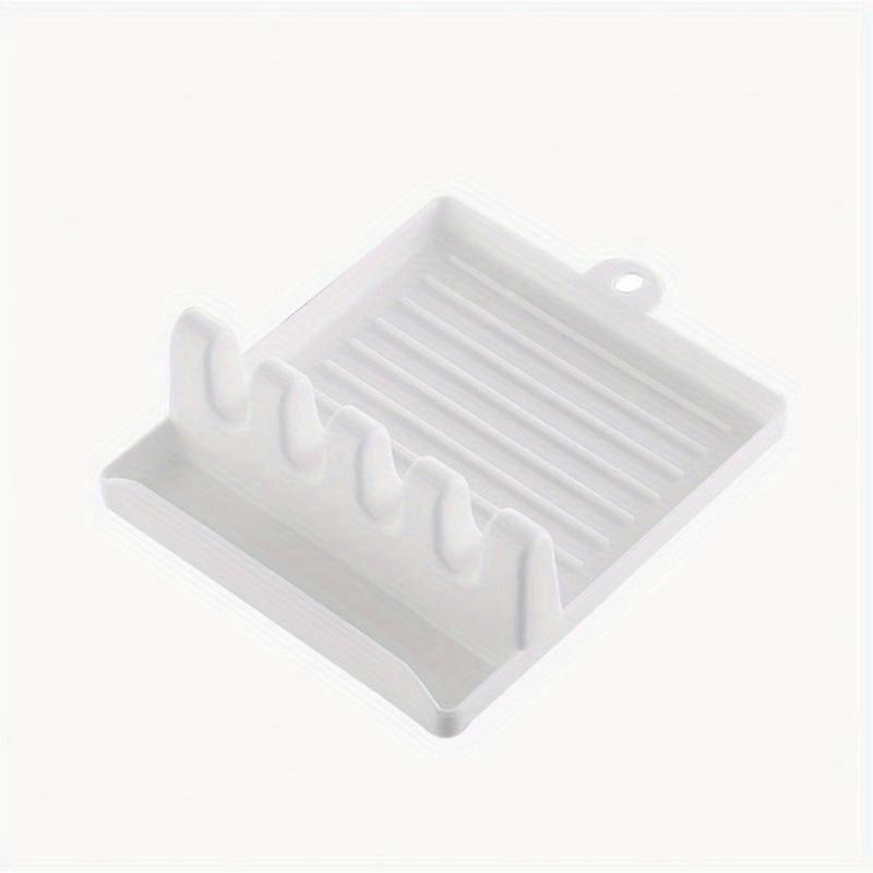 1pc Plastic Spoon Rest, Kitchenware Insulation Spoon Holder, Plastic Kitchen Utensil Holder Spoon Holder For Kitchen