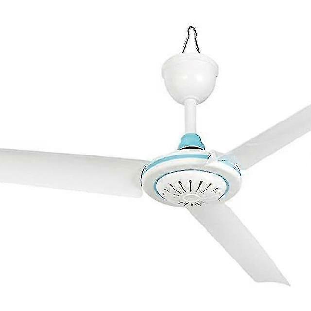 Dc 12v Low Voltage Ceiling Fan Household Camping Electric Fan White And Blue