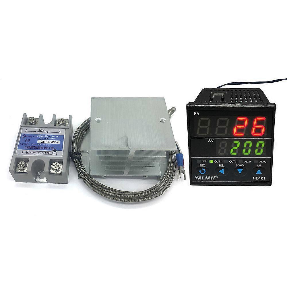 pid digital temperature controller Max temperature range 1372 degrees Celsius+radiator+2M K Thermocouple+Max 40A SSR