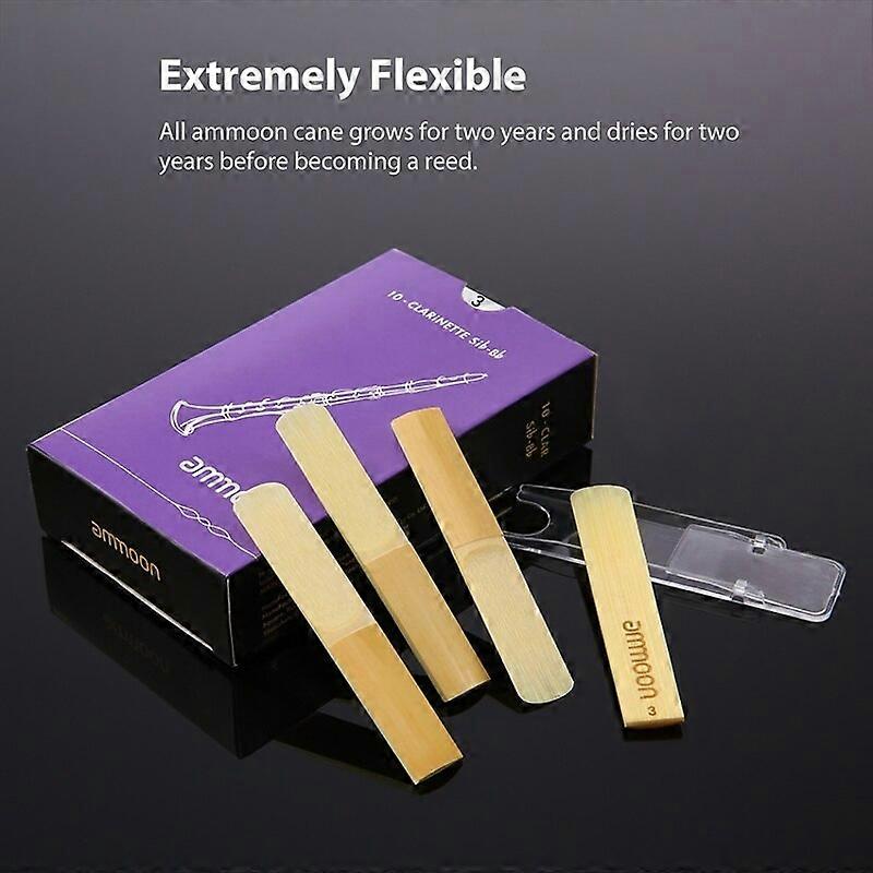 10pcs Box ammoon Woodwinds Bb Clarinet Traditional Reeds Strength 2.5 Strength 3.0 Woodwind Instruments Accessories