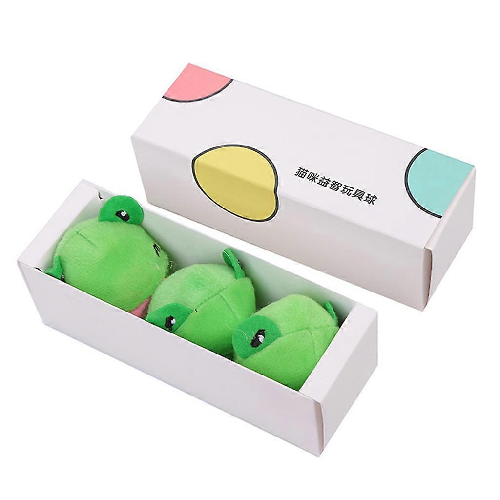 3 Pcs/Set Pet for Cat Dog Teaser Plush Ball with Bell Handmade Funny Interactive