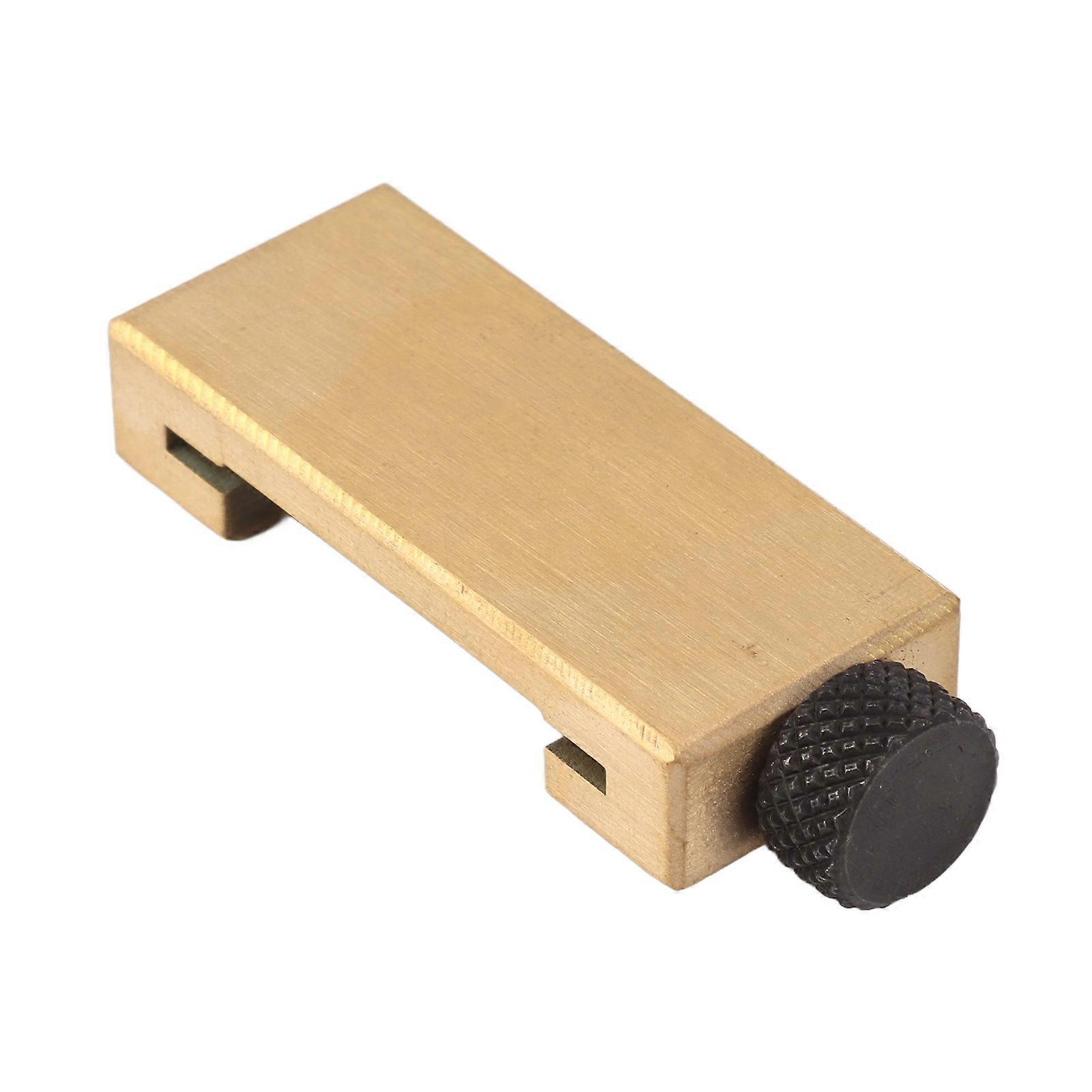 Steel Ruler Positioning Tool Woodworking Brass Locator Steel Ruler Fixed Block for Measurement and Marking