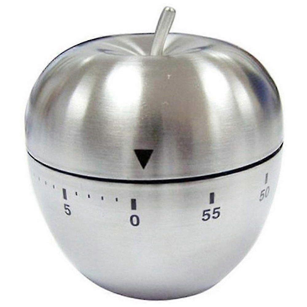 Short Timer Mechanical Kitchen Timer Stainless Steel Kitchen Timer 60 Minutes Apple Shaped Cooking Baking Mechanical Alarm Clock Countdown Timer