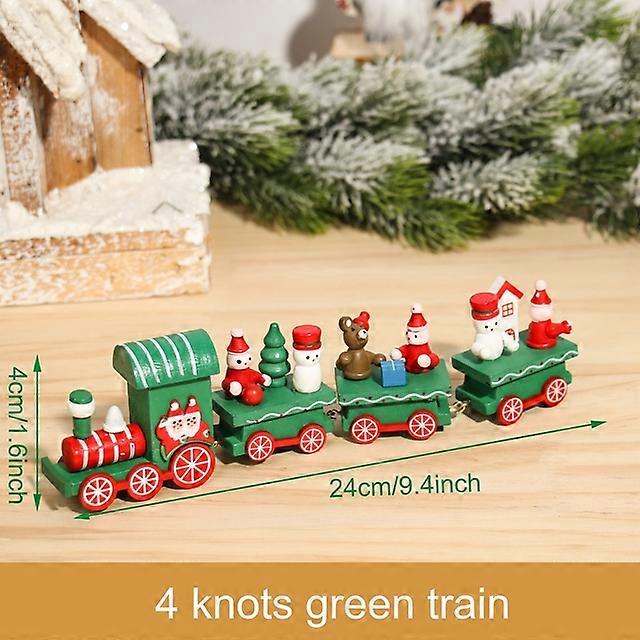 Toyvian – Set Di 6 Decorazioni Natalizie In Legno A Forma Di Trenino – Miniature Con Testa Del Treno Rosse, Ideali Per Addobbi Albero Di Natale, Regali, Etichette Regalo O Centrotavola - 2