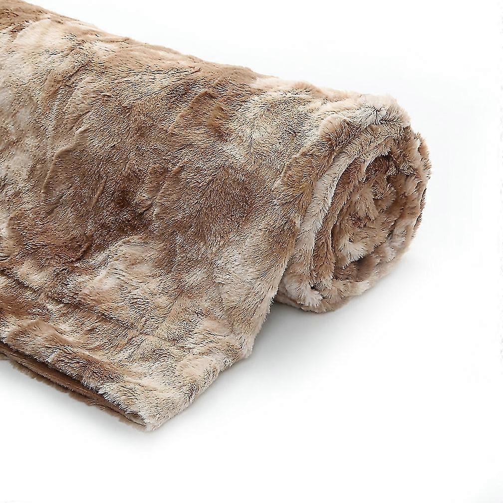 Faux Fur Throw Blanket - Soft, Fluffy, Warm, Cozy, Plush
