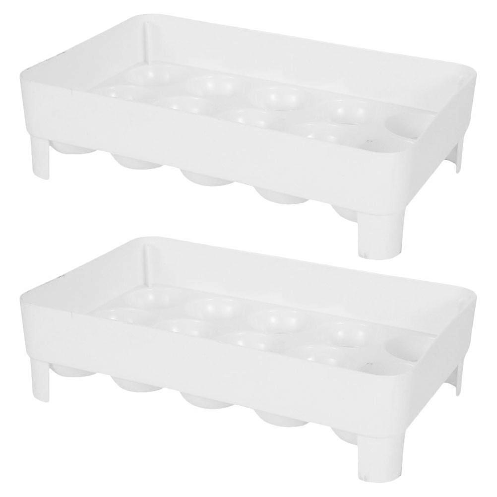 2pcs Egg Holders Fridge Egg Trays Refrigerator Fridge Egg Storage Holders Plastic Egg Containers