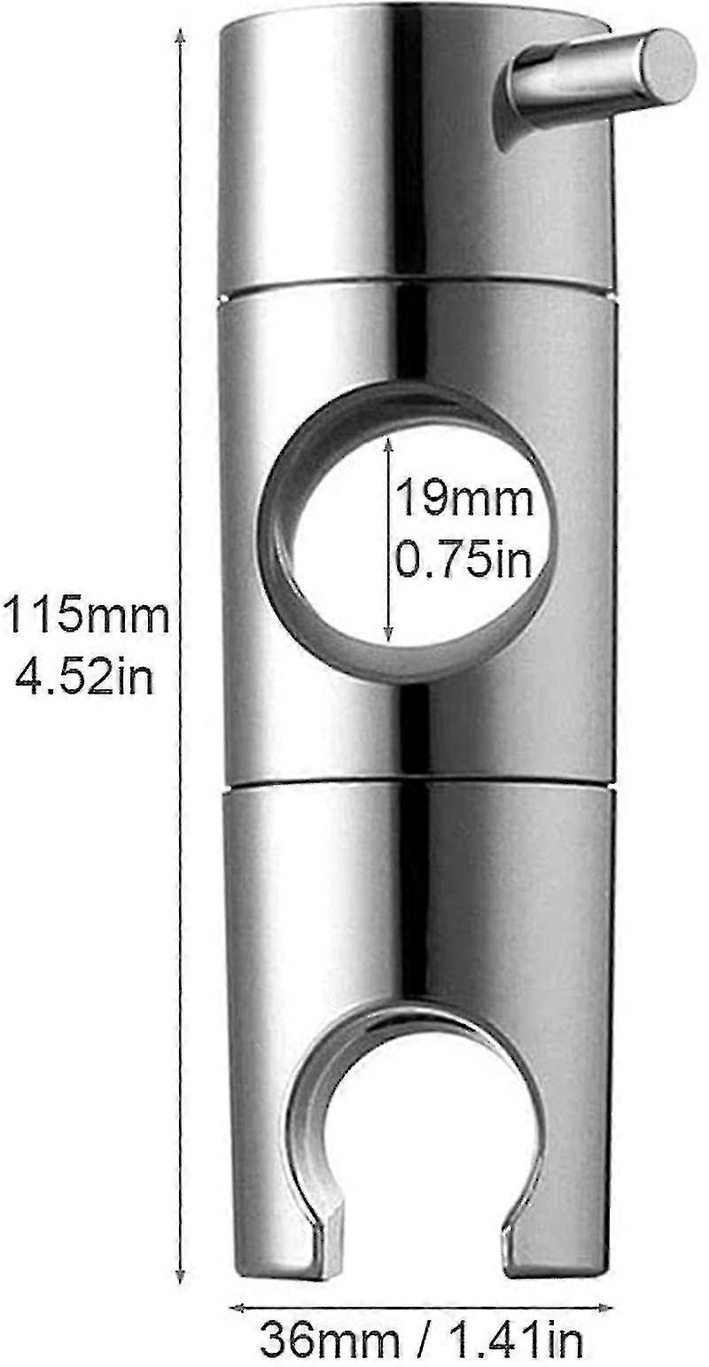 Shower Head Bracket, Shower Head Holders Replacement Shower Riser Rail (size:19mm)