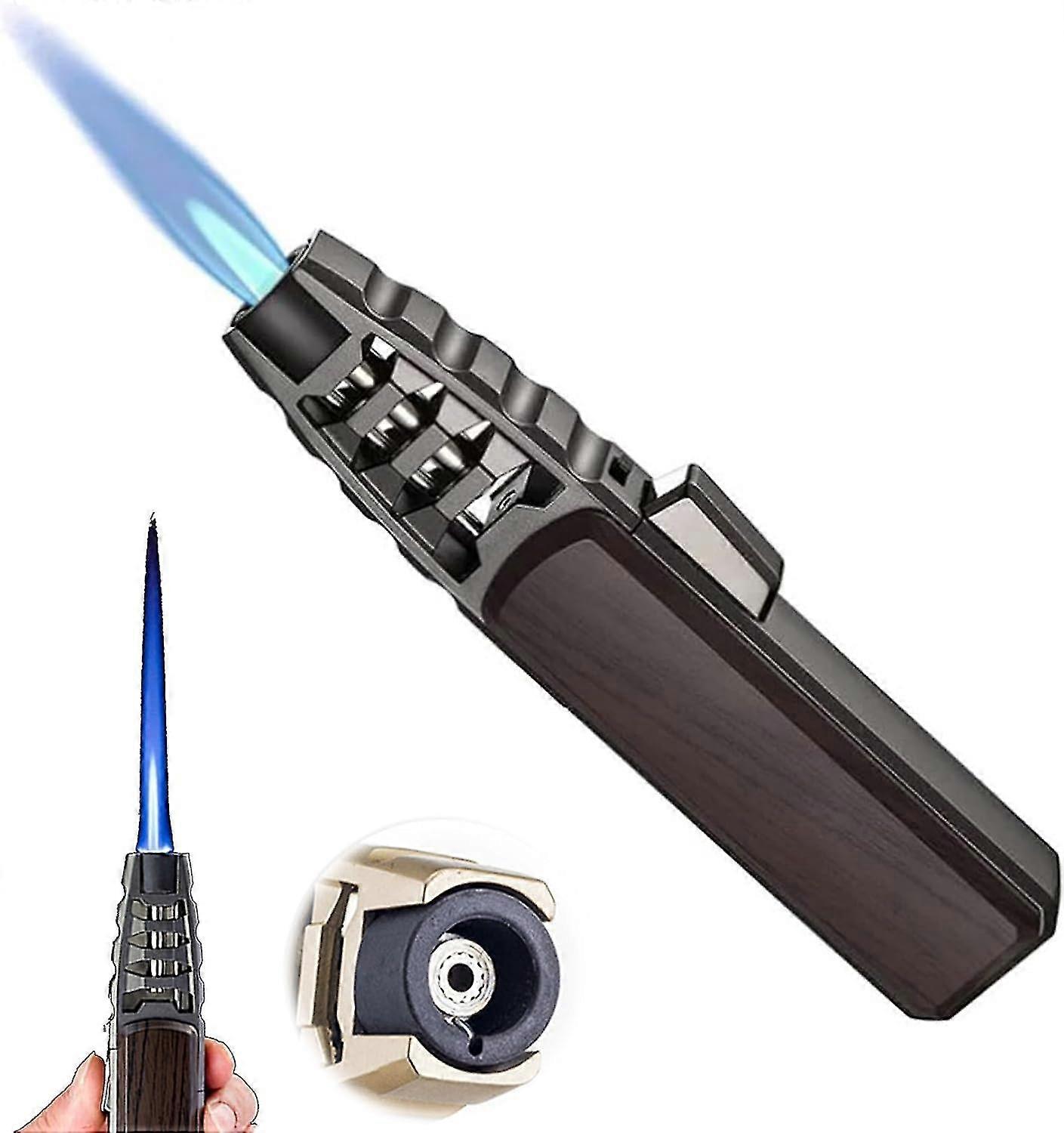 Lighter, Brightfire Rechargeable Torch Lighter, Bright Fire Lighter Rechargeable, Windproof Straight Torch Blue Flame Lighter