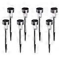 8x Solar Garden Light - LED Silver
