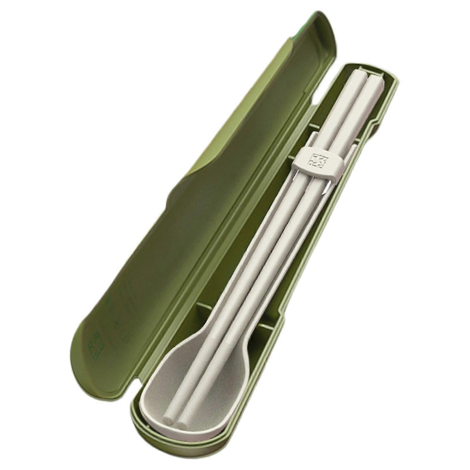 3pcs/set Portable Cutlery Non-slip Wide Application Stainless Steel Travel Portable Cutlery Spoon Chopstick For Outdoor