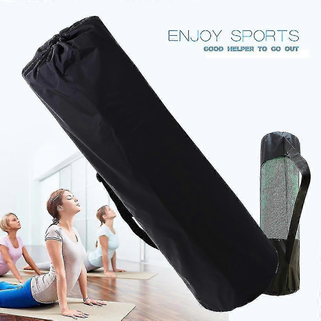 Yoga Mat Backpack Yoga Mat Breathable Mesh Bag Thick Waterproof Backpack Bag, Black,80cm