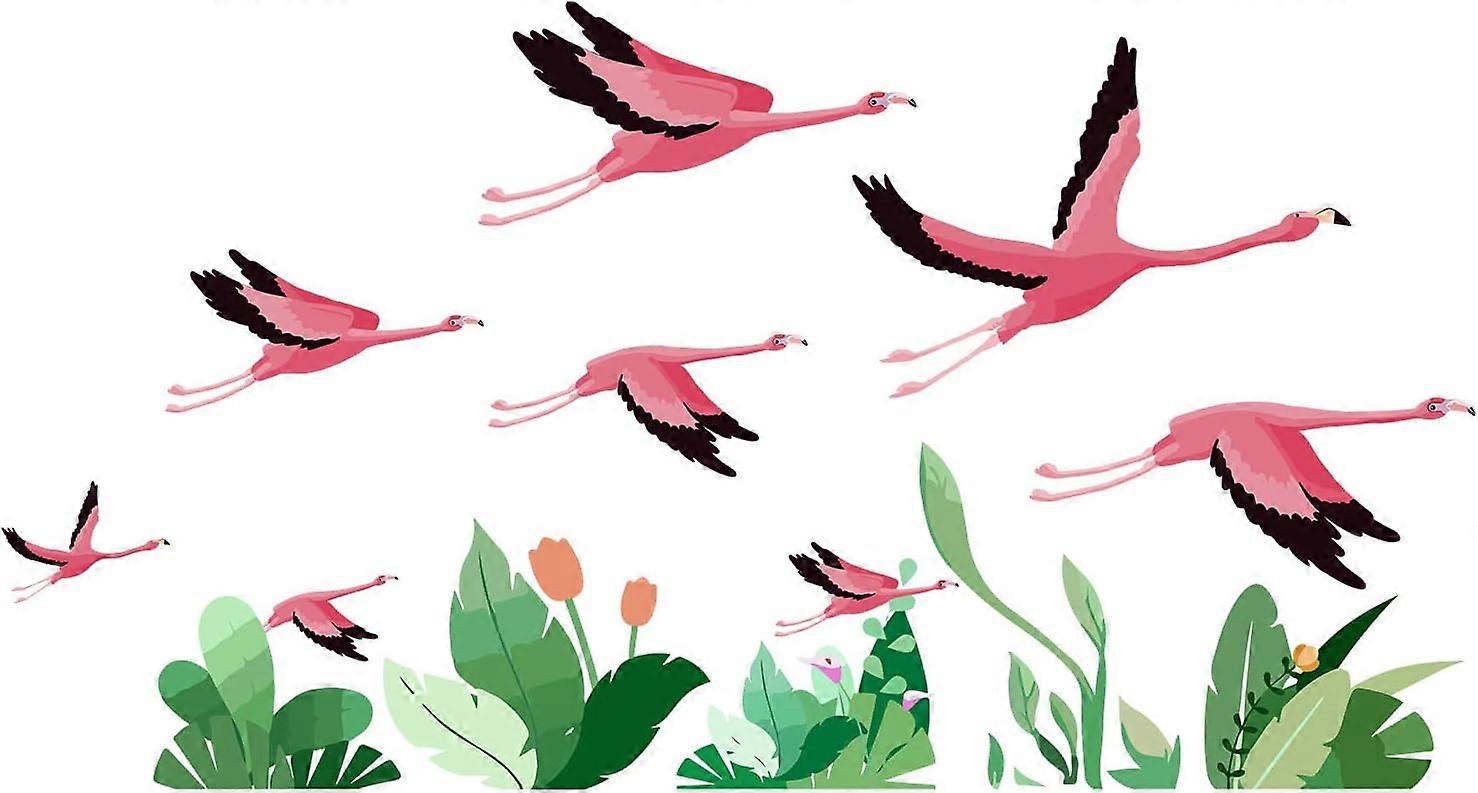 PVC Wall Stickers Wall Decoration Flamingo Pattern 390x890mm