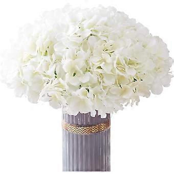 3 Fiori Artificiali Ortensia Bianca, 53 Cm, In Lattice Realistico, Finti Con Stelo Regolabile, Per Bouquet E Centrotavola