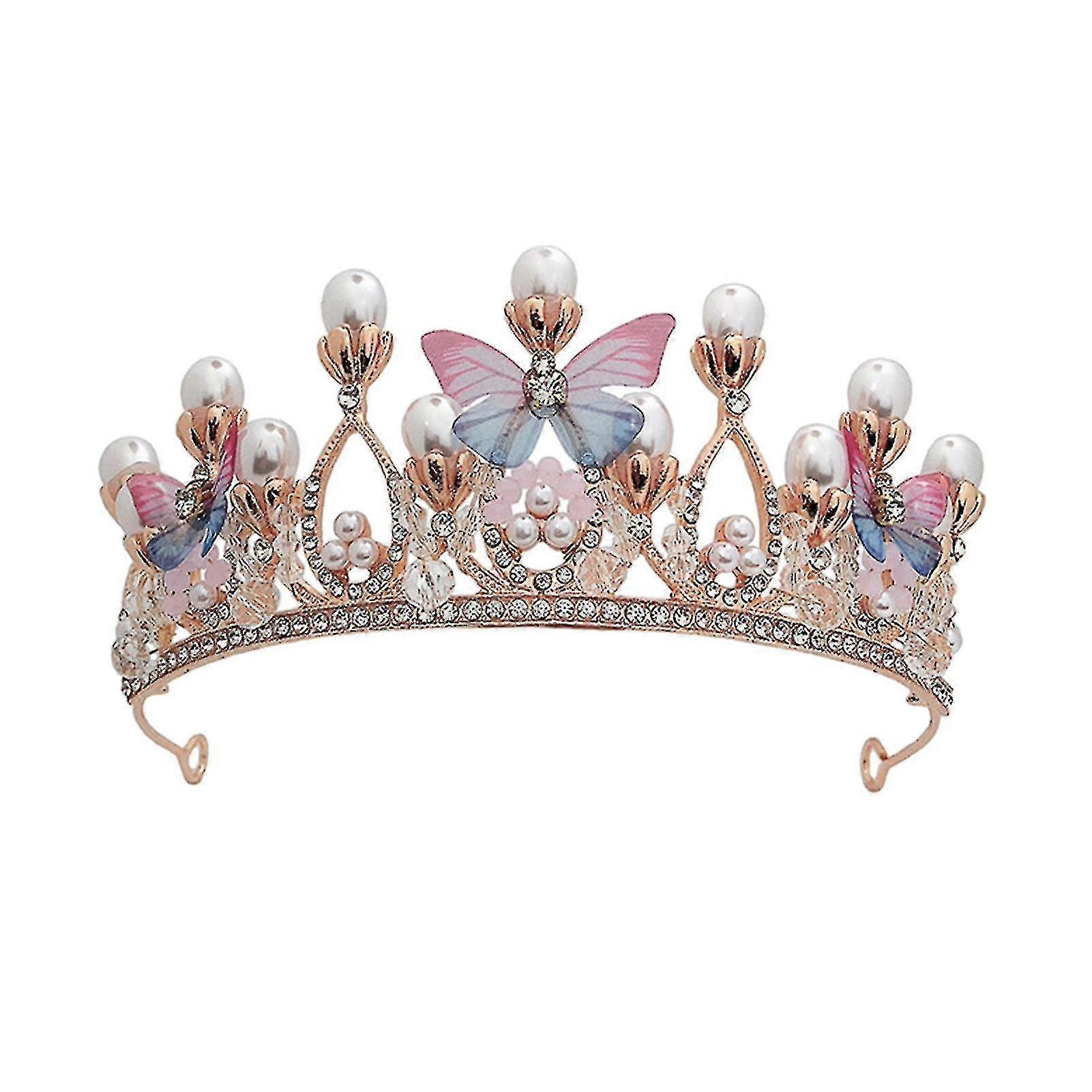 Crystal Pearl Princess Costume Crown för flicka