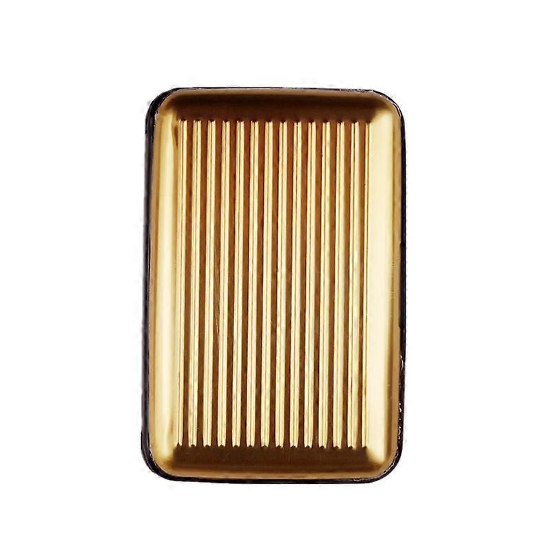 Men Aluminum Bank Card Holder Blocking Hard Case Wallet Solid Credit Card Anti-RFID Scanning Protect Card Holder