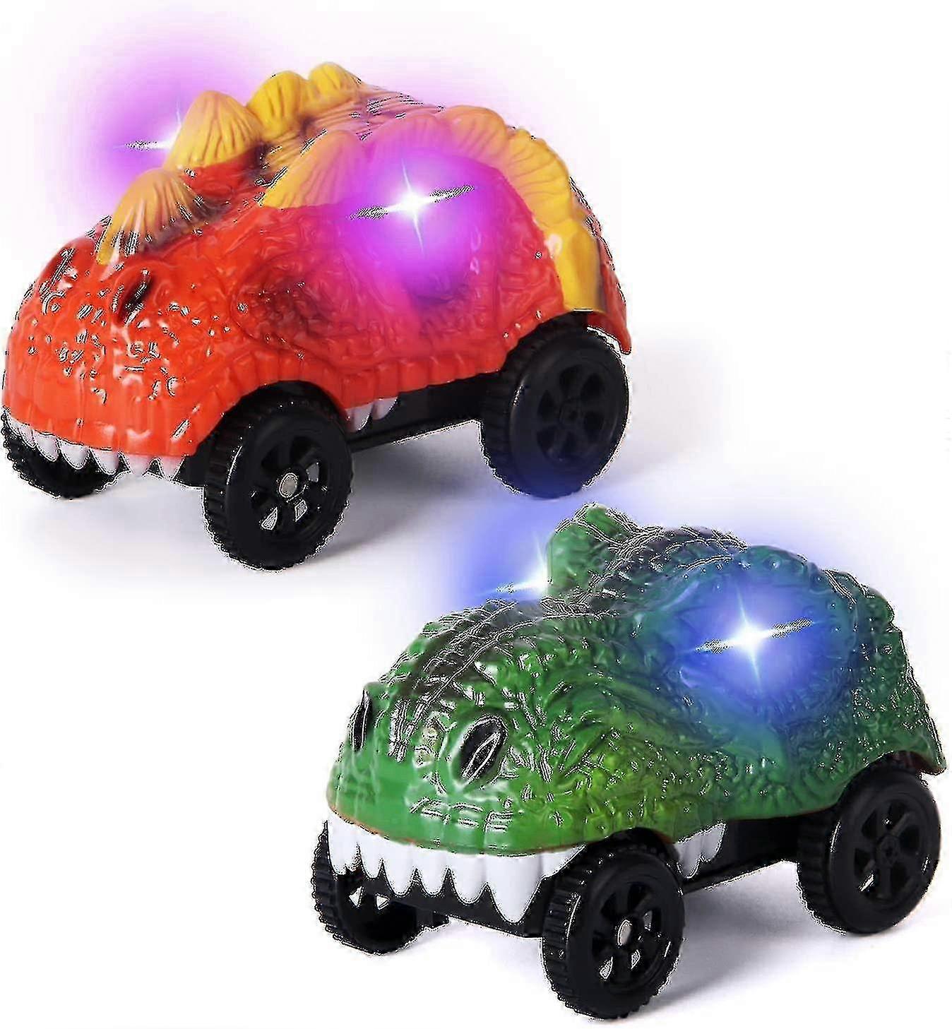 רכב מסלול חלופי בלבד, מכונית דינוזאור מוארת LED תואמת לרוב המסלולים, (2-pack)