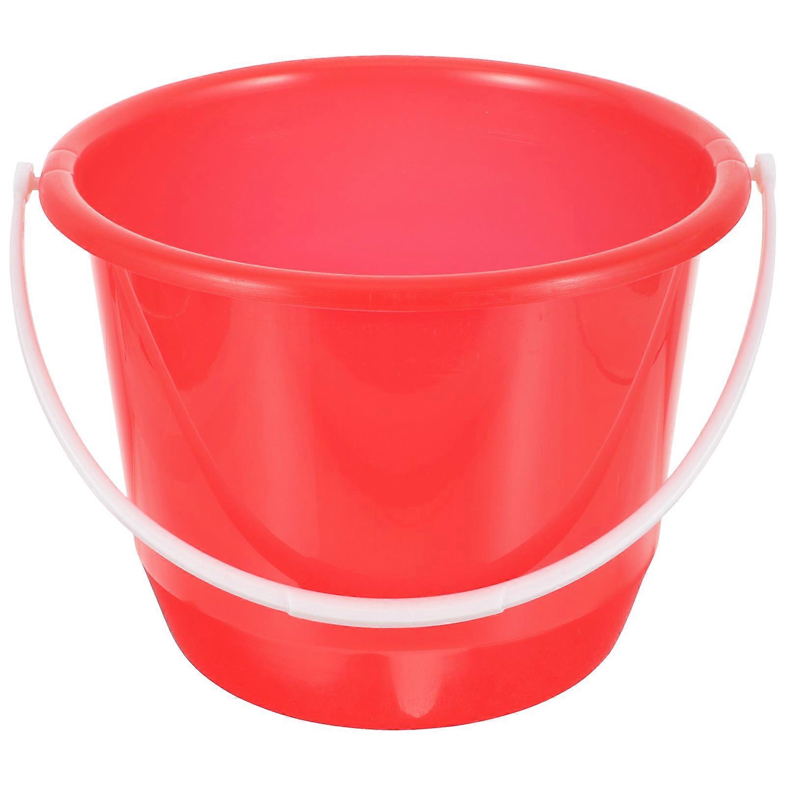 Plastic Water Bucket with Handle Portable Bucket Multipurpose Bucket for Home 5L