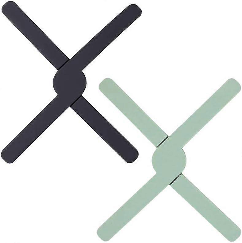 Hinged Pot Holders - Silicone Trivets for Countertop and Bar (2pcs)