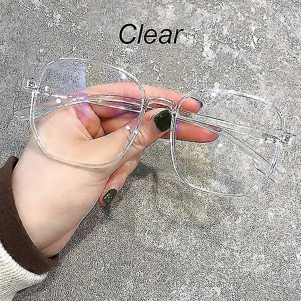 Retro Polygonal Transparent Glasses [transparent]