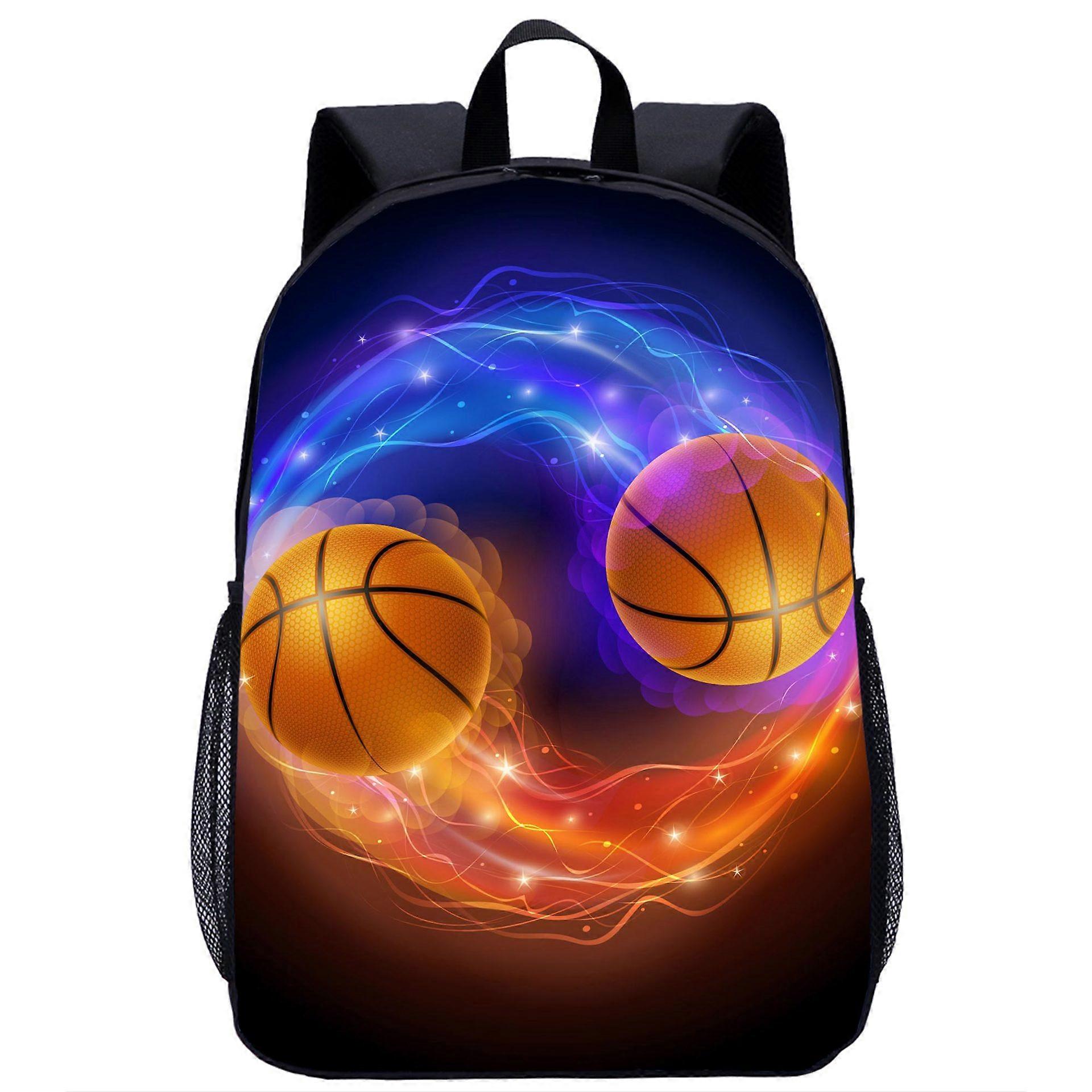 Cartoon basketball printing simple weight-reducing backpack large capacity student schoolbag