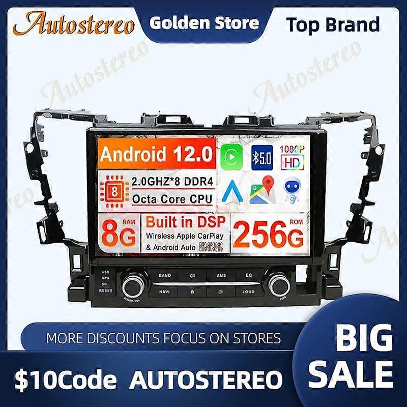 8+256G Android13 Car Multimedia Player For TOYOTA Alphard 2015-2017 GPS Navigation Auto Radio Stereo Headunit Carplay Electronic