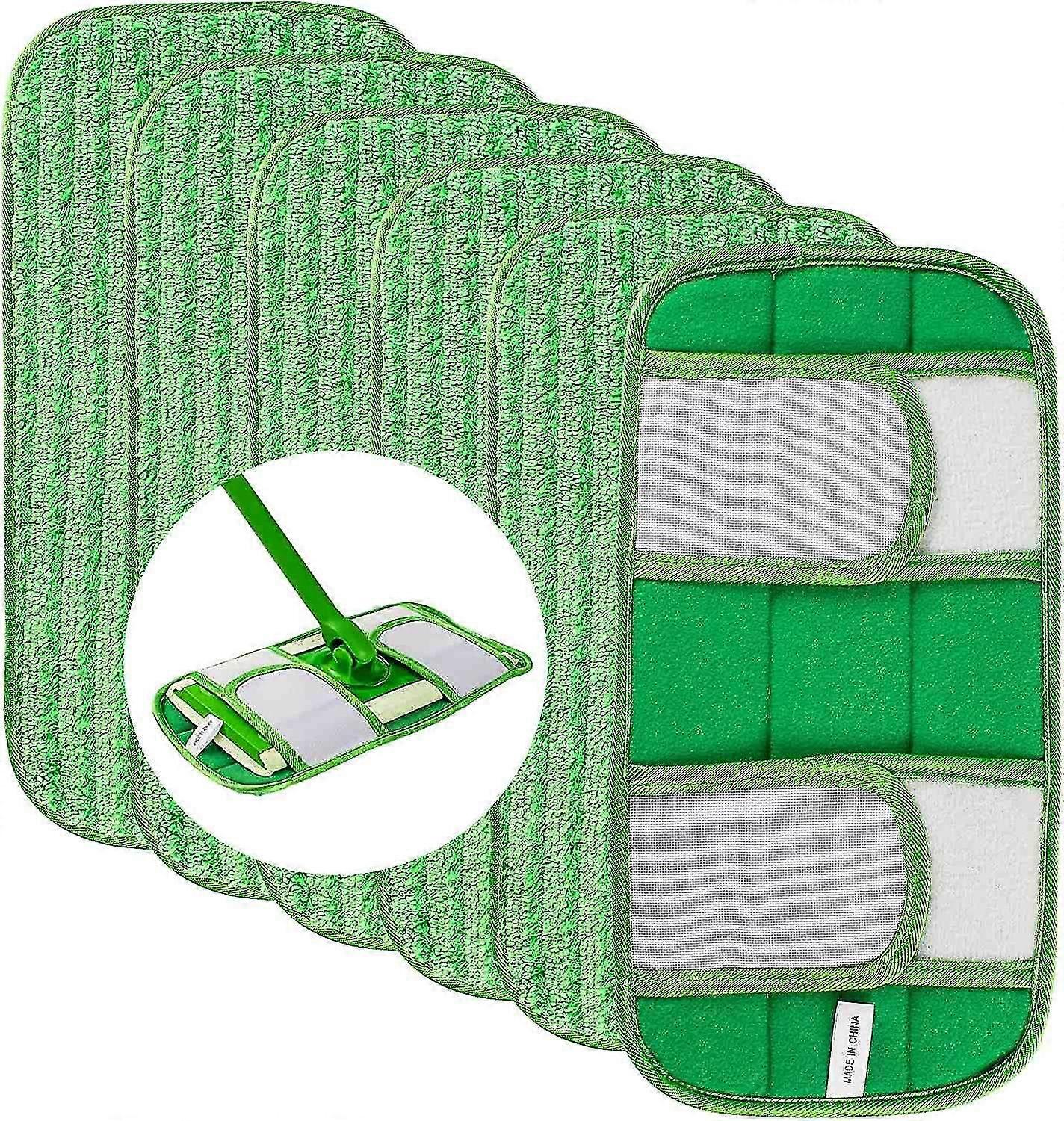 6 confezioni di microfibra riutilizzabile e tamponi mop lavabili