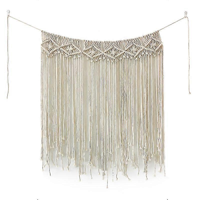 Macrame Wall Hanging Curtain Boho Style Curtains Backdrop Woven Wall Tapestry Bohemian Home Art Dec