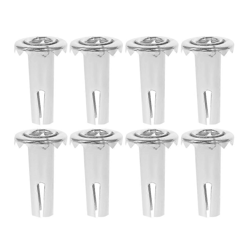 8pcs Metal Caster Socket Inserts Practical Caster Sleeve Inserts Friction Grips