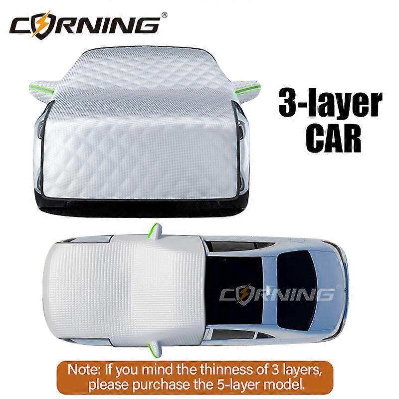 3/5-layer thicken car snow cover car windshield hood protection cover snowproof anti-frost sunshade protector winter auto parts