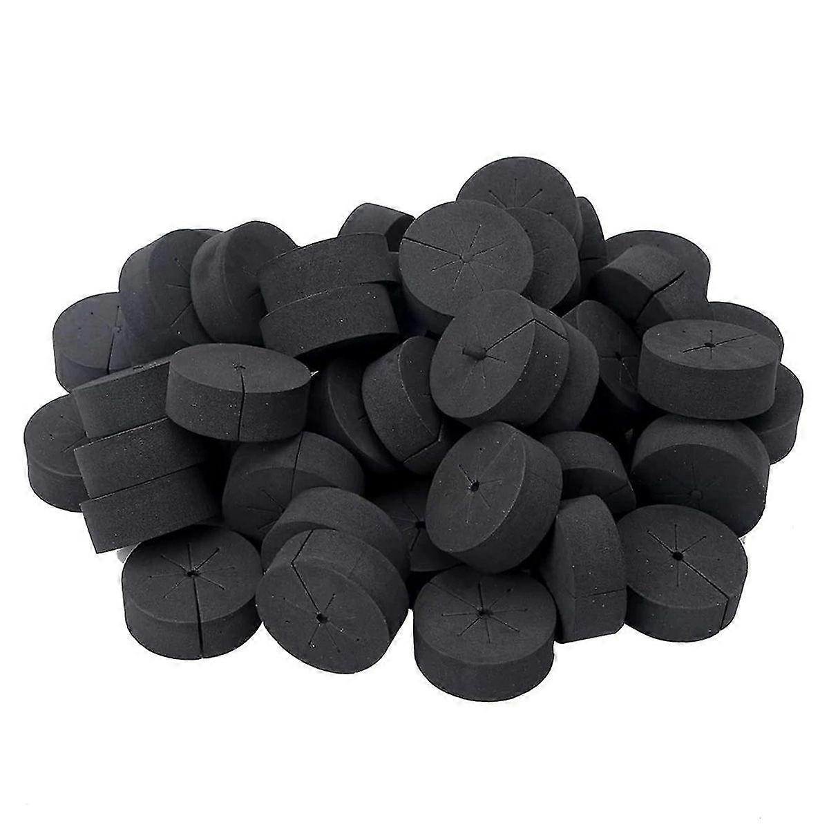 50pcsNeoprene Foam Inserts Garden Clone Collars With 8 Spokes For Hydroponics Cloning Plant Germination In Diy Cloner And Clone Machines Black