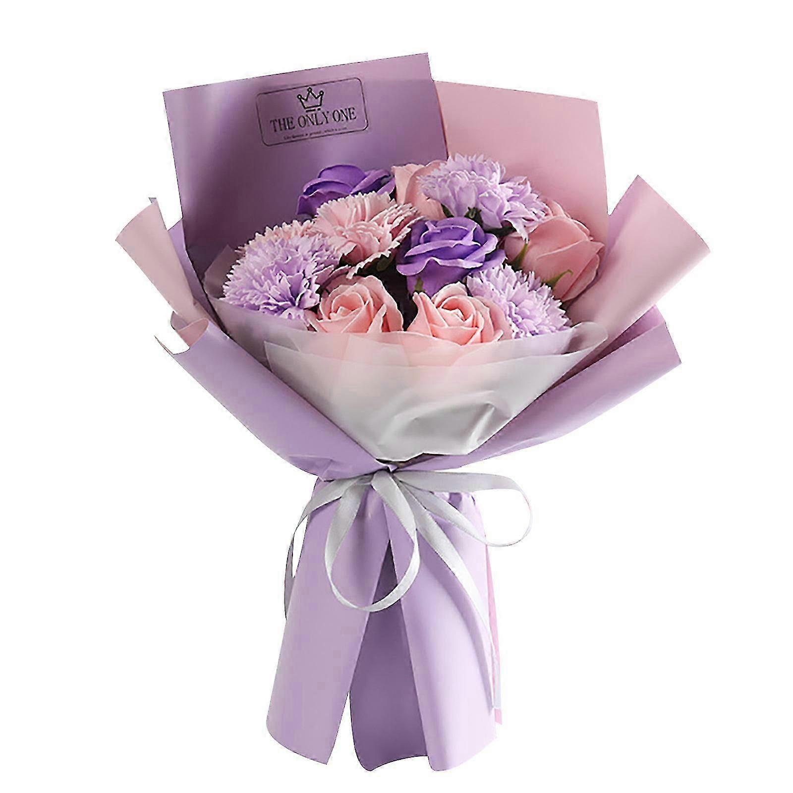 Flori conservate roz garoafa săpun buchet trandafir floare de ziua mamei cadou-o