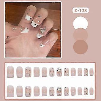 Press On False Nails Square Design Full Cover  Glue Models
