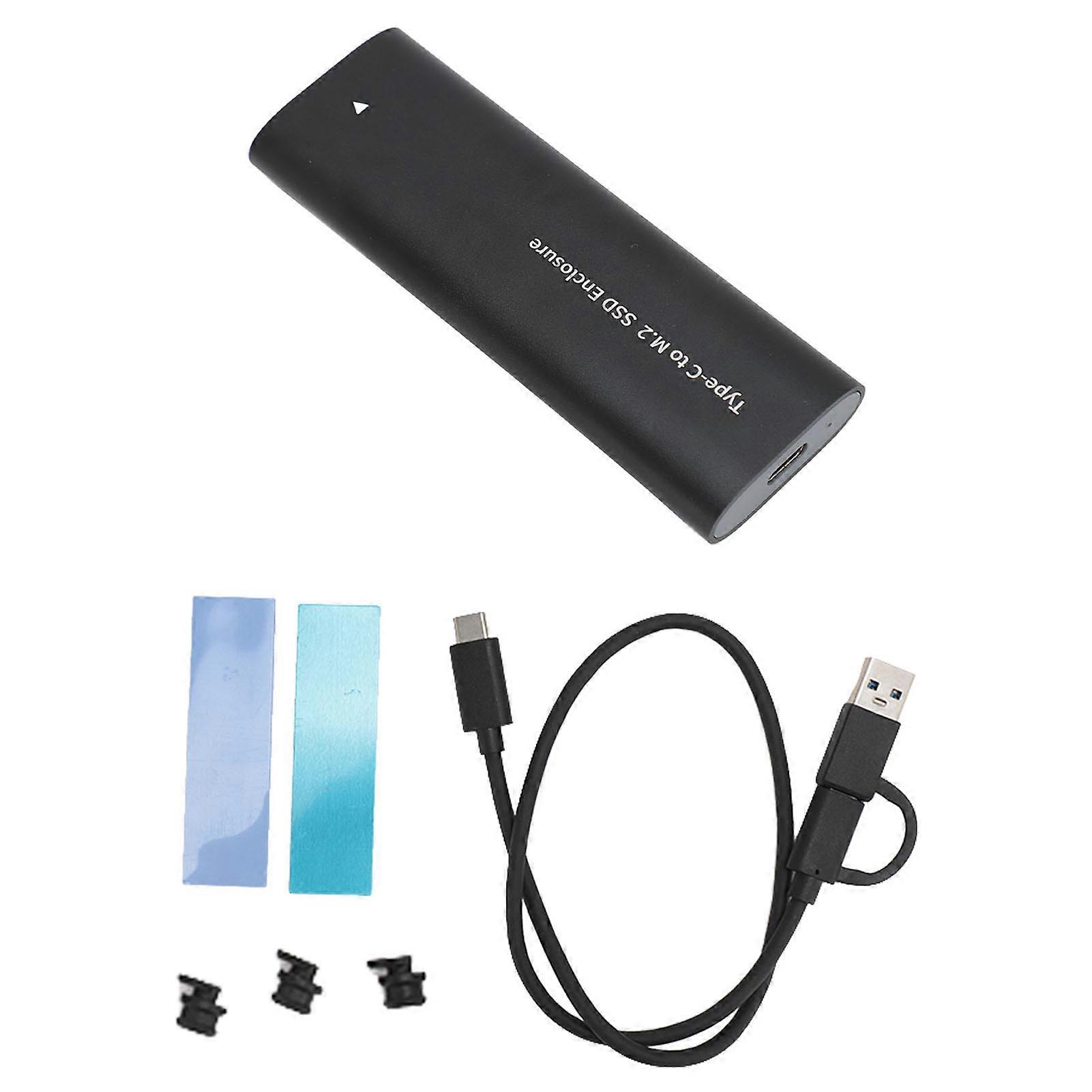 M.2 NVME SSD Hard Drive Enclosure Professional 10Gbps Plug and Play USB C Hard Drive Enclosure for Windows for OS X for Linux