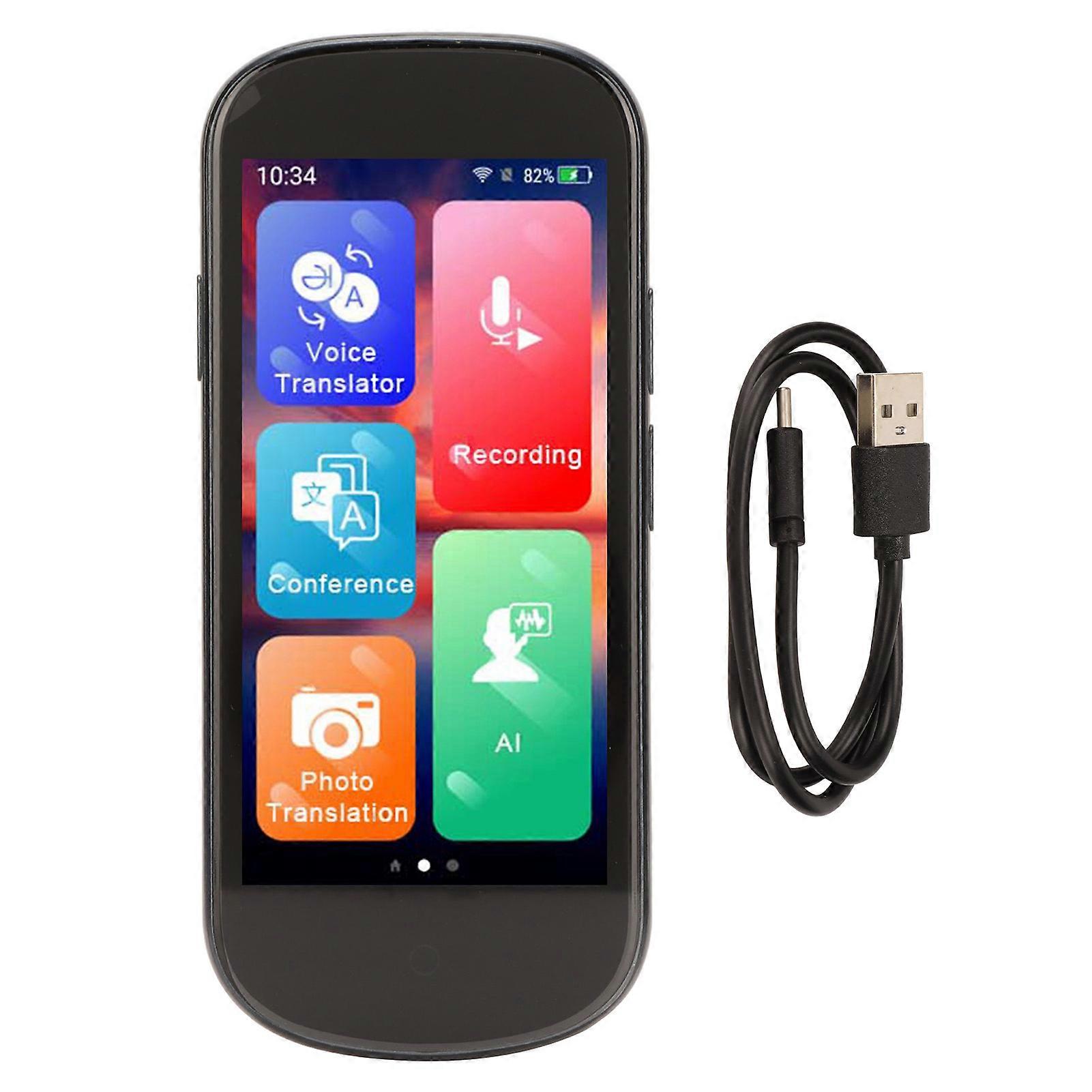Smart Translator 109 Languages Support WiFi Offline Recording 4.0 Inch Screen Voice Photo Translation Device