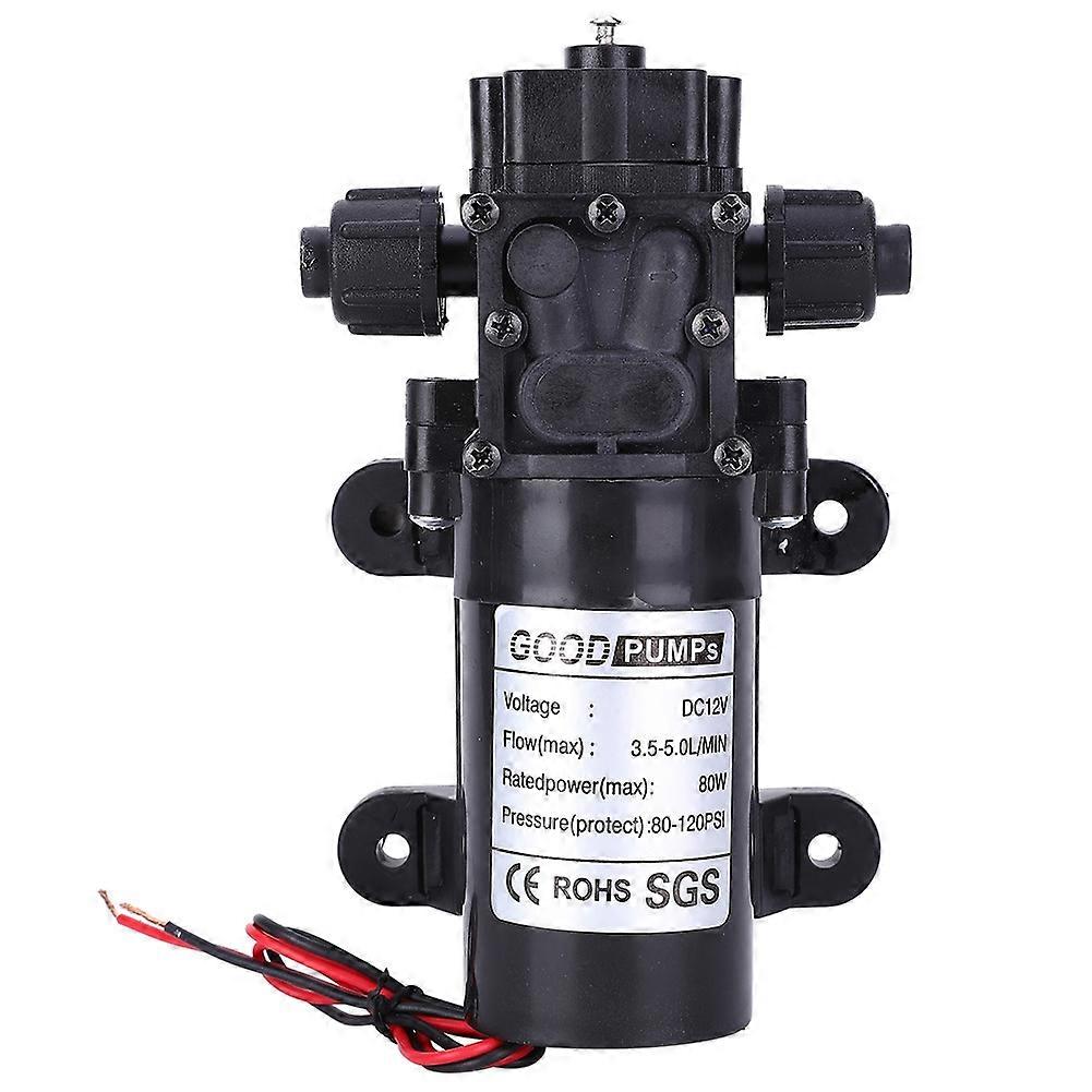 Backflow Diaphragm Pump Mini Self Priming G1/2 DC12V FL3210H-80W 10mm Right Water Outlet