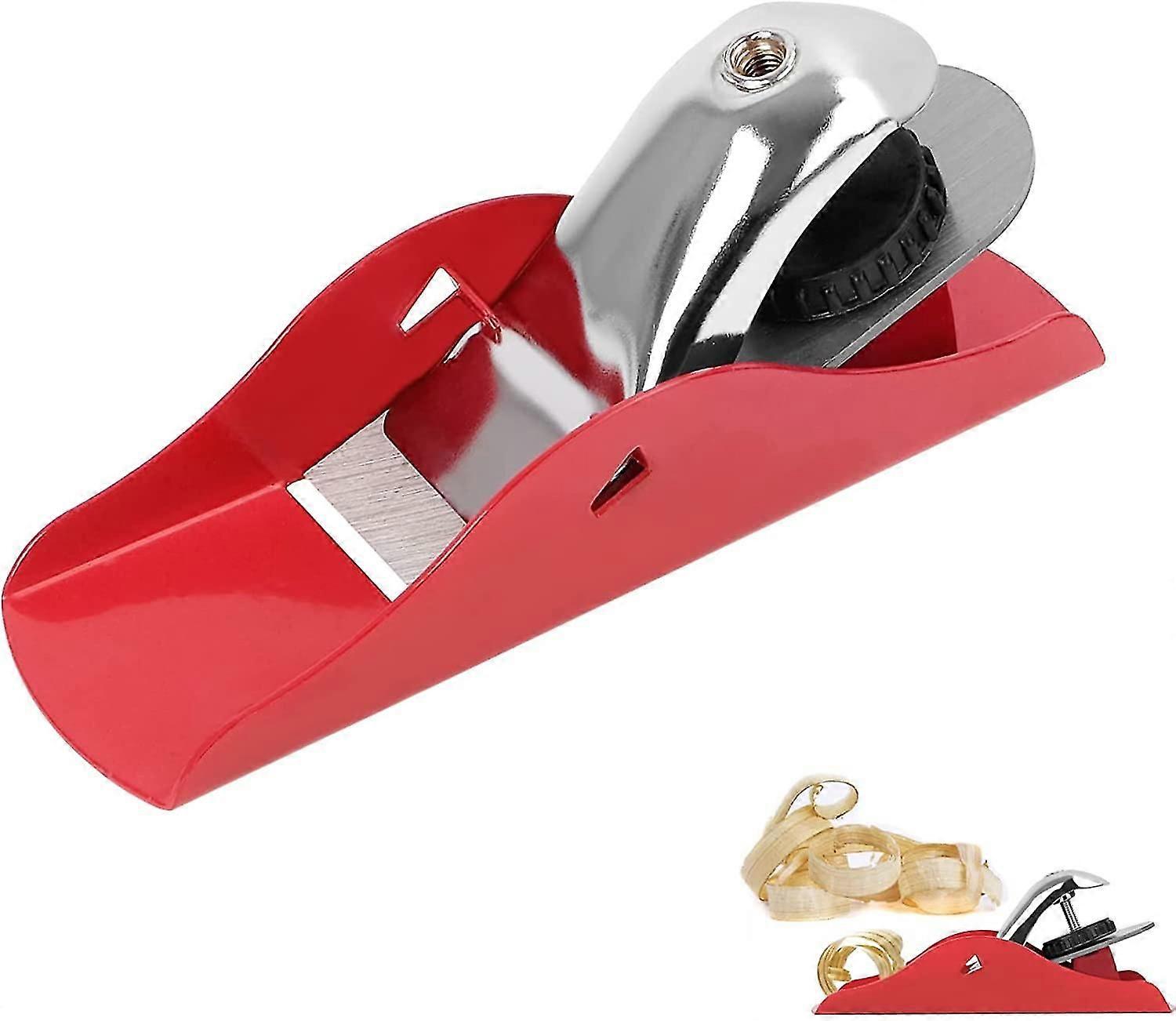 Mini Hand Planer, Adjustable Small Trimming Planer Manual Wood Planer Wood Plane Tool For Wood Carving Processing And Carpenter Diy Model Making(red)(