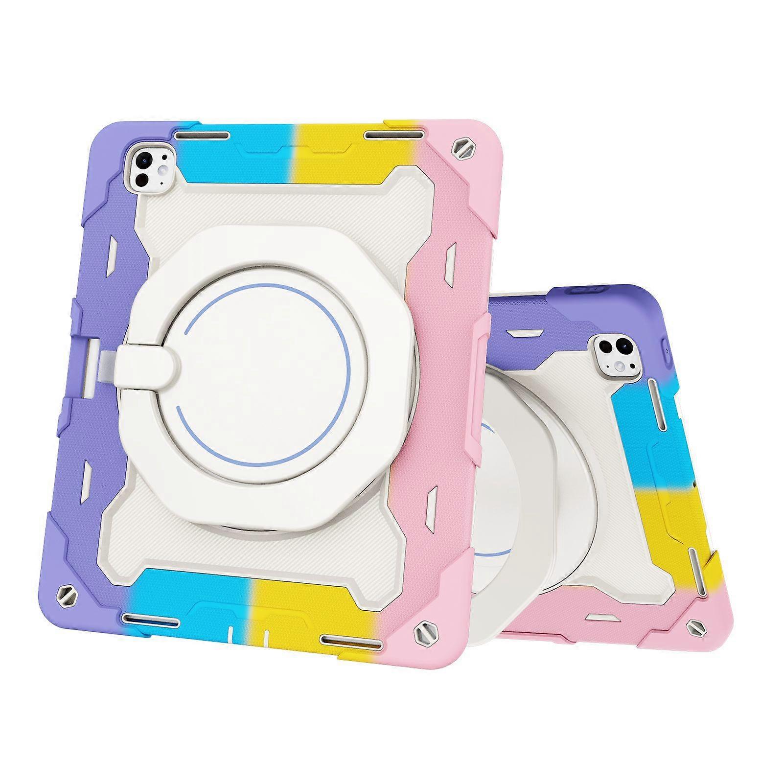 Case for iPad Pro 13 (2024) Case - 3-in-1 Heavy Duty Shockproof Protective Cover with Rotundity Bracket and Shoulder Strap, 13.0" Tablet Case