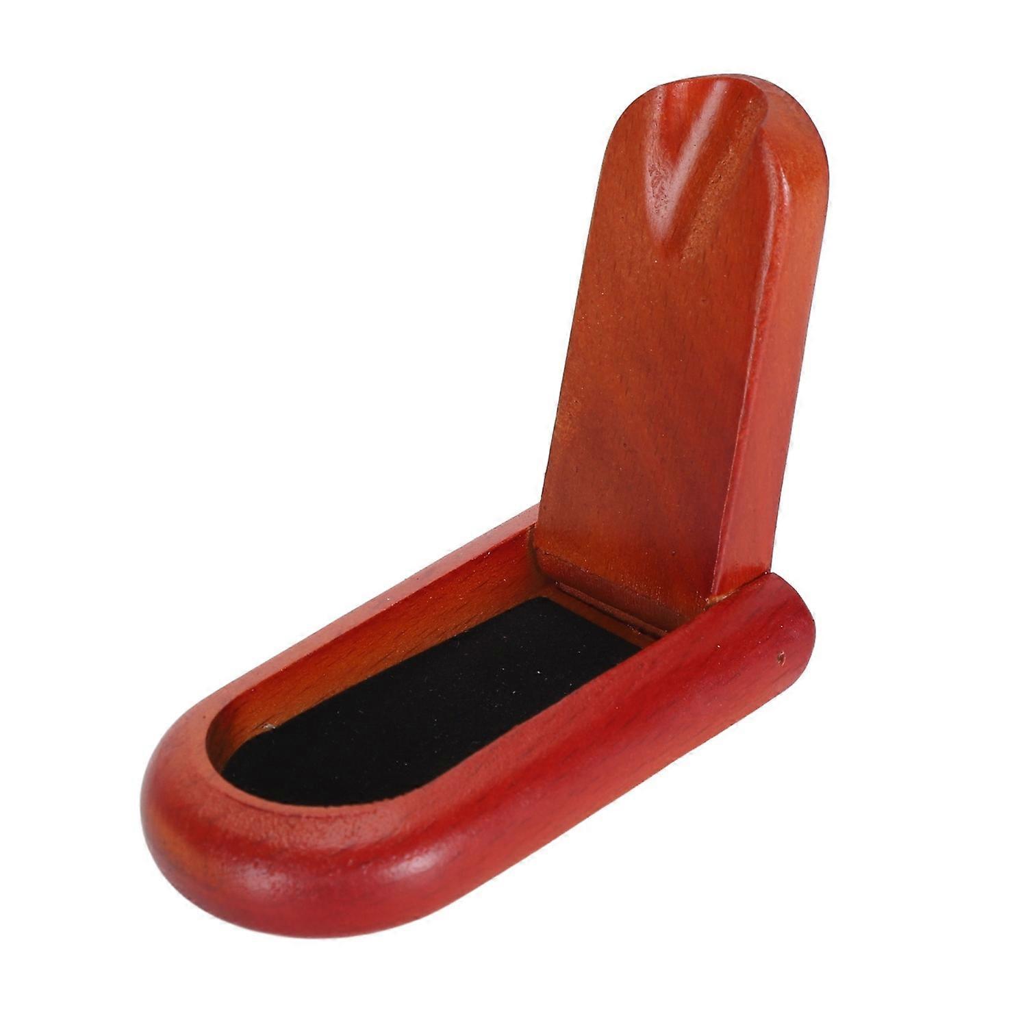 Foldable Pipe Holder Small Portable Wooden Folding Single Pipe Stand for Smoking Pipe Display Red Va