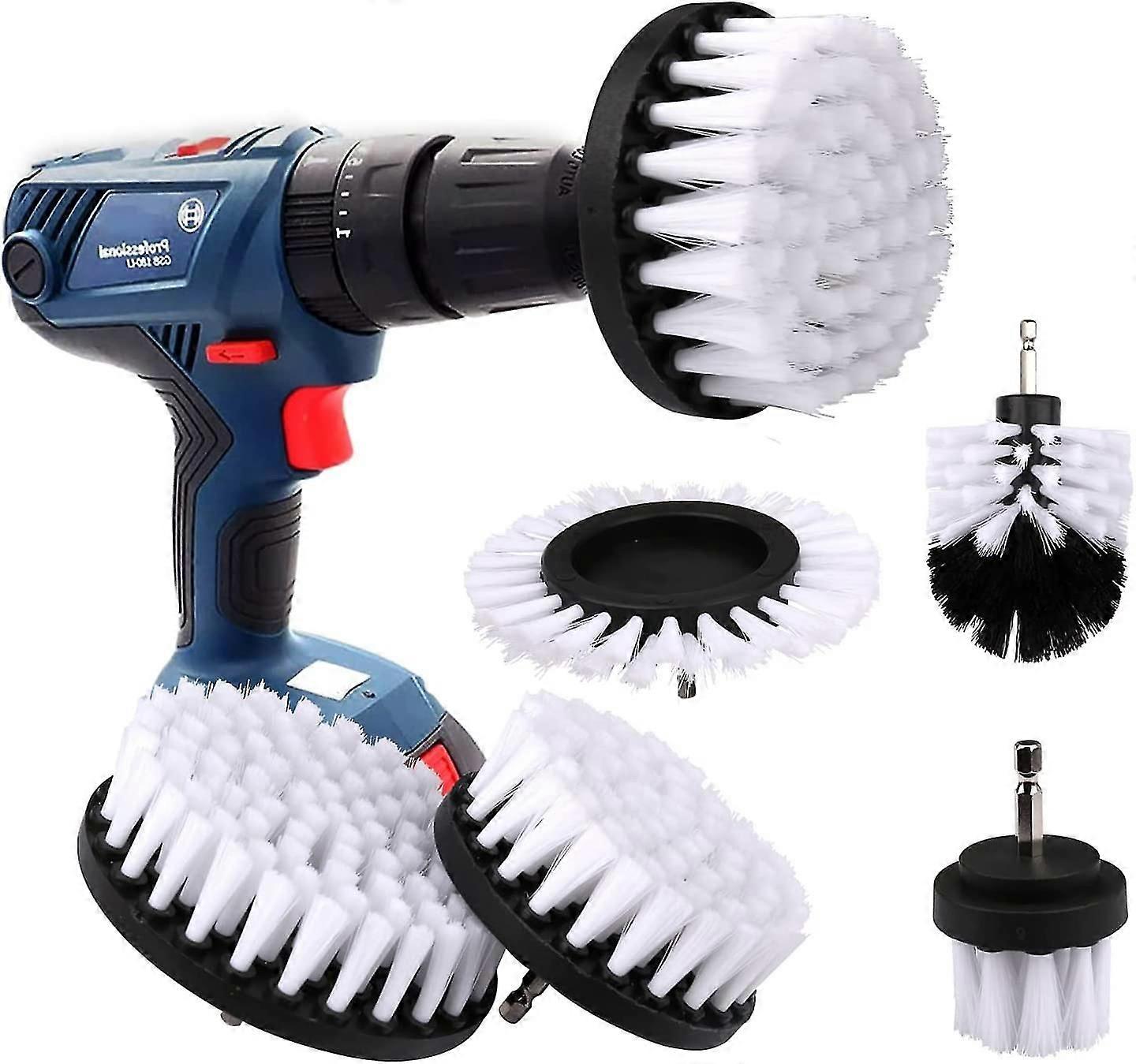 Brush Attachment Drilling Machine Set 5 Cleaning Brushes Fastening Scrubber Gift