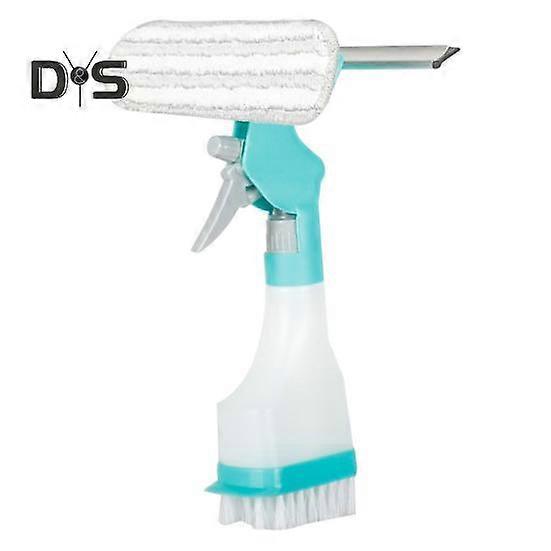 4-in-1 Multifunction Window Cleaner Kit with Spray Bottle Squeegee Microfiber Washer Head Home Glass Cleaning Tool
