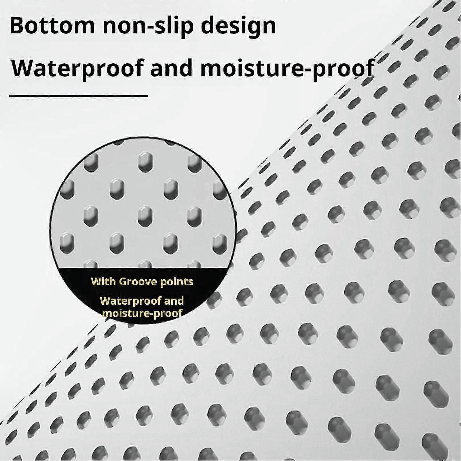 通気性のある猫用トイレマット二重層構造防水、手間のかからない掃除が簡単なポケットフロアマット、家庭用ペット用Mブラック