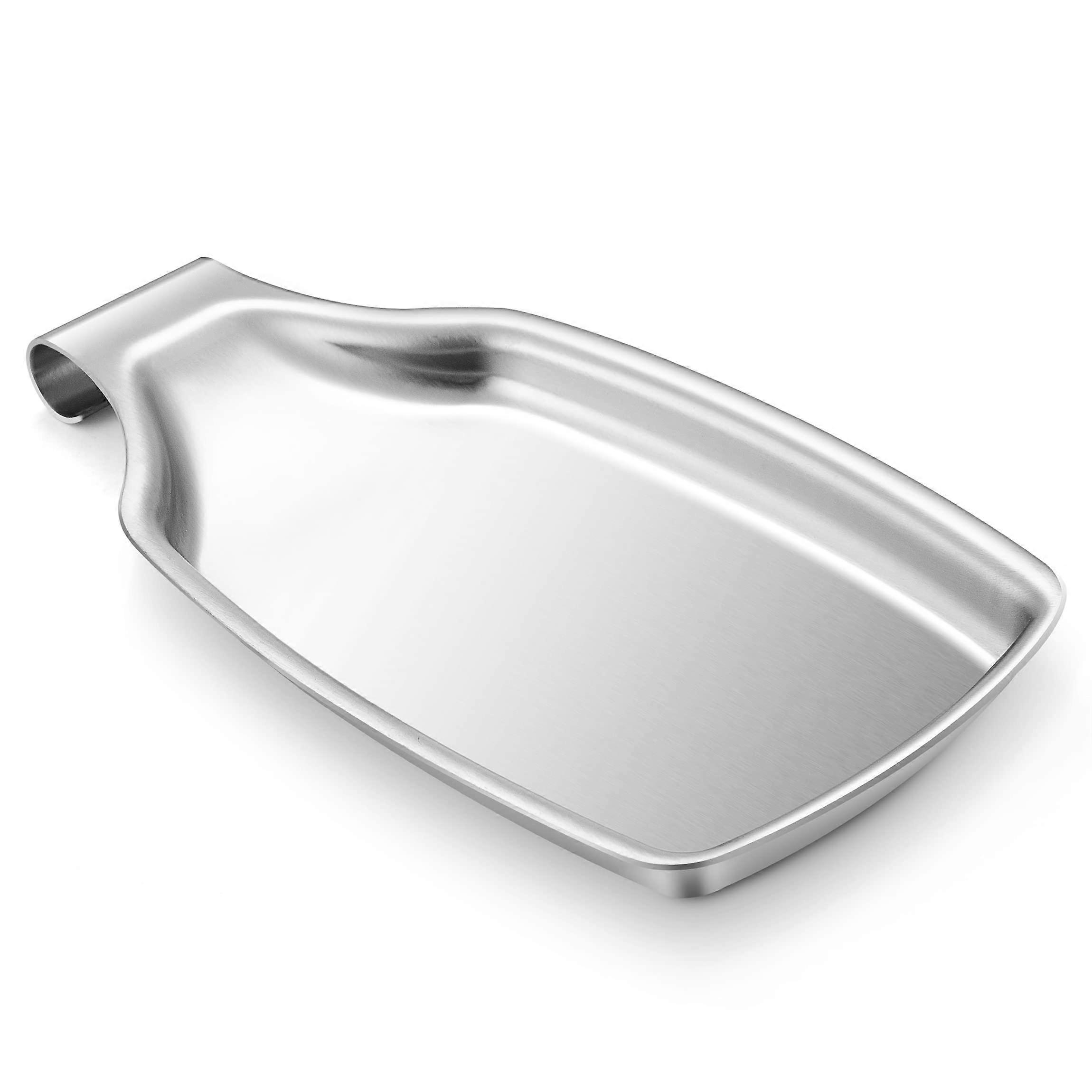 Stainless Steel Spoon Rest with Square Bottom, Dishwasher-Safe