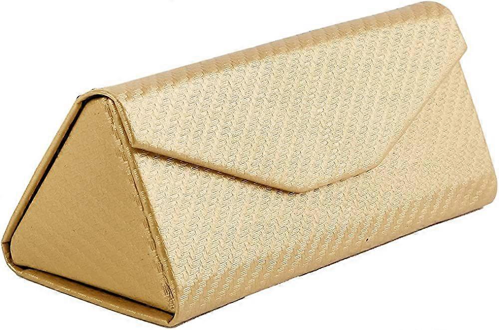 Collapsible Triangle Travel Glasses Case Foldable Flat for Eyewear Storage