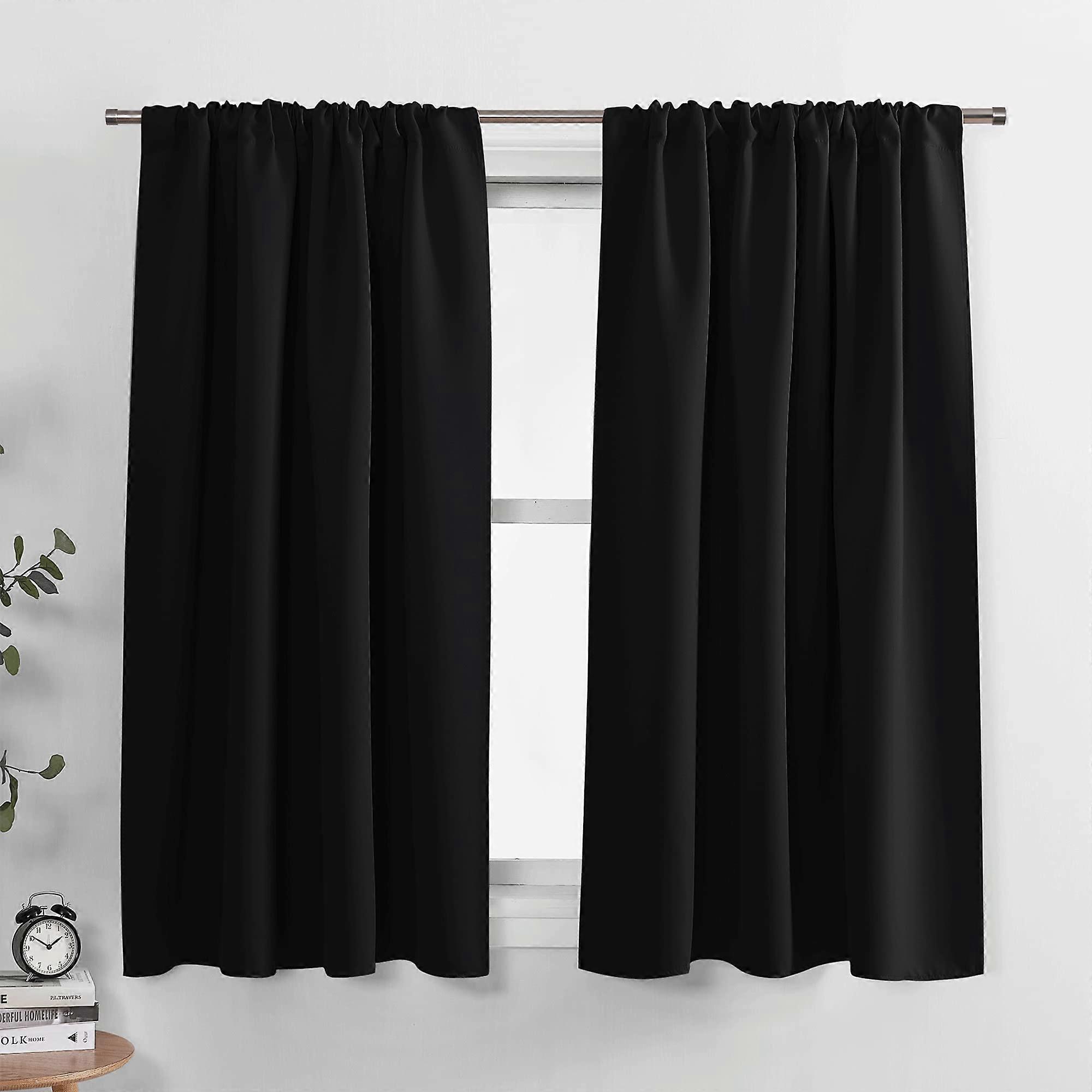 1 Pair Short Blackout Curtains 42 x 54 Inches