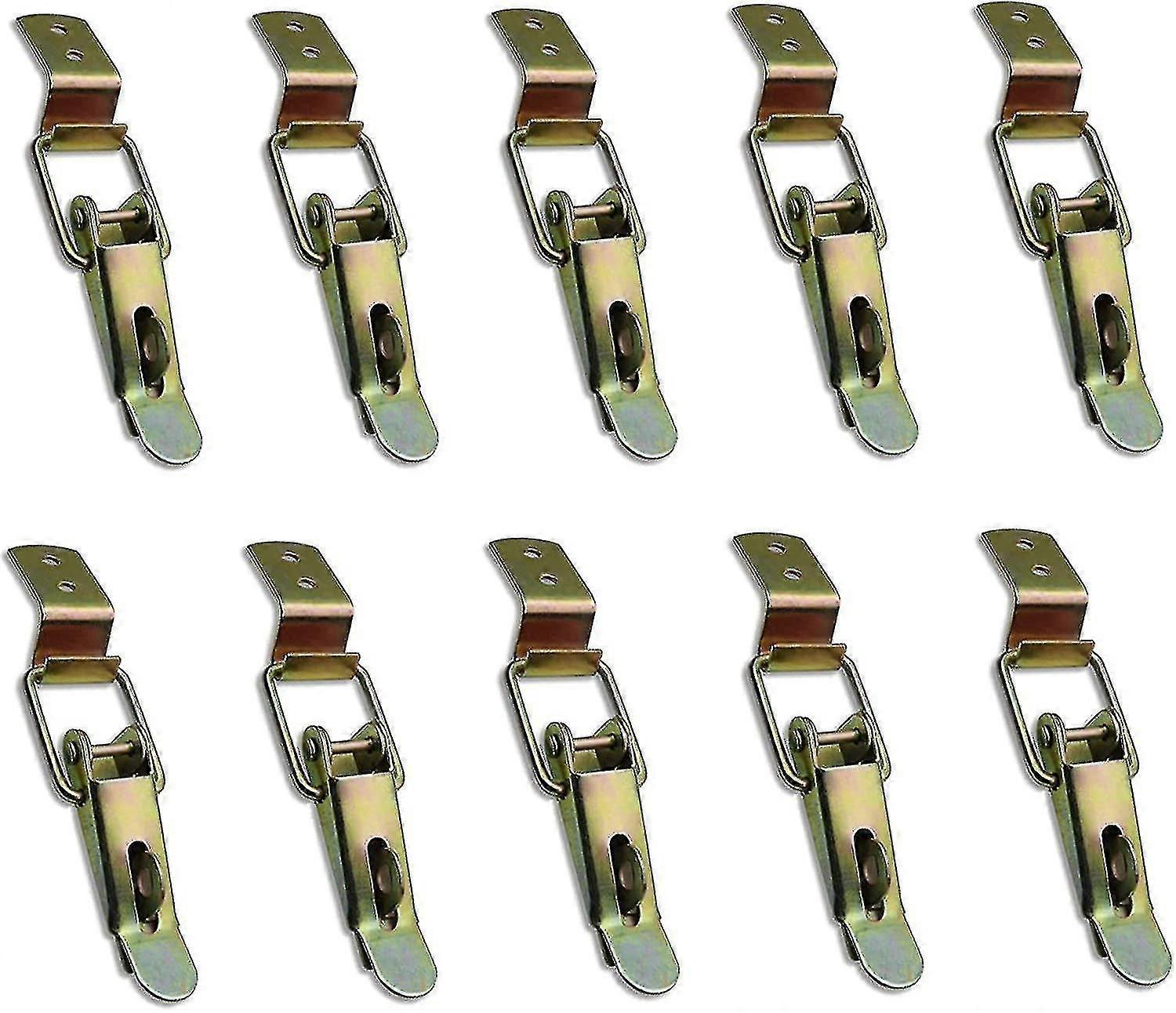 10pcs Closed Lever And Hook, Toggle Latch(yellow Galvanized)