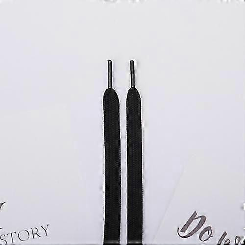 3 pair of 6 double-layer flat woven shoelaces (black)