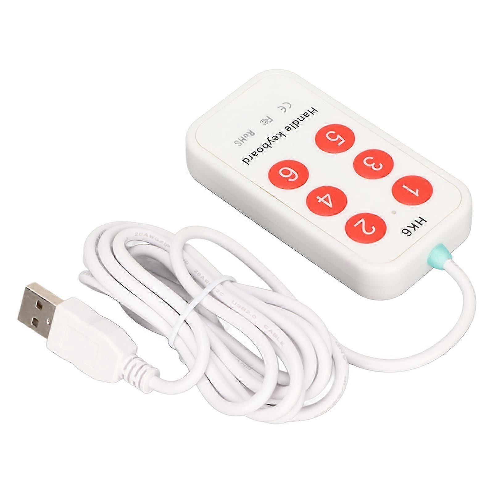 Programmable Keypad Small USB 6 Keys Programming Customization Handheld Switch Controller for Hospital Image Scanning YEMMA