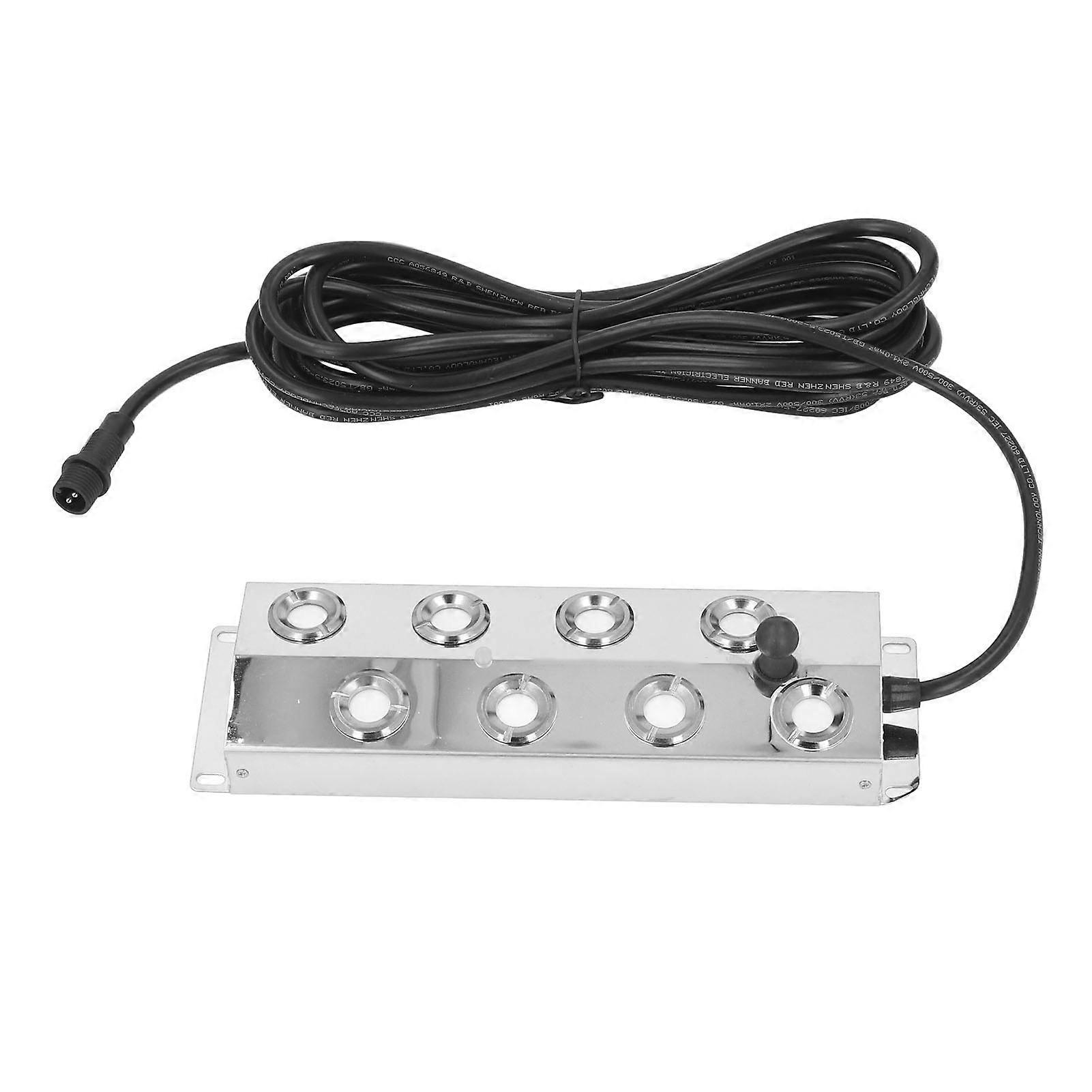 Ultrasonic Fogger 8 Head IP67 Water Proof 304 Stainless Steel Quiet Mist Maker with 5m Cord for Landscape DC45-48V