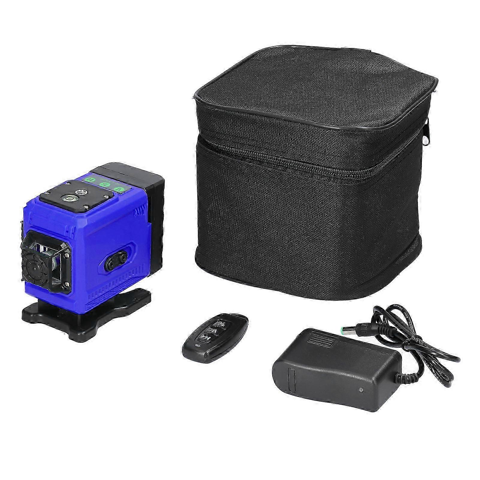 3D 12 Lines Laser Level Green Light Laser Level Machine 3 Self-leveling Machine Rechargeable Lithium Battery Leveling Tool