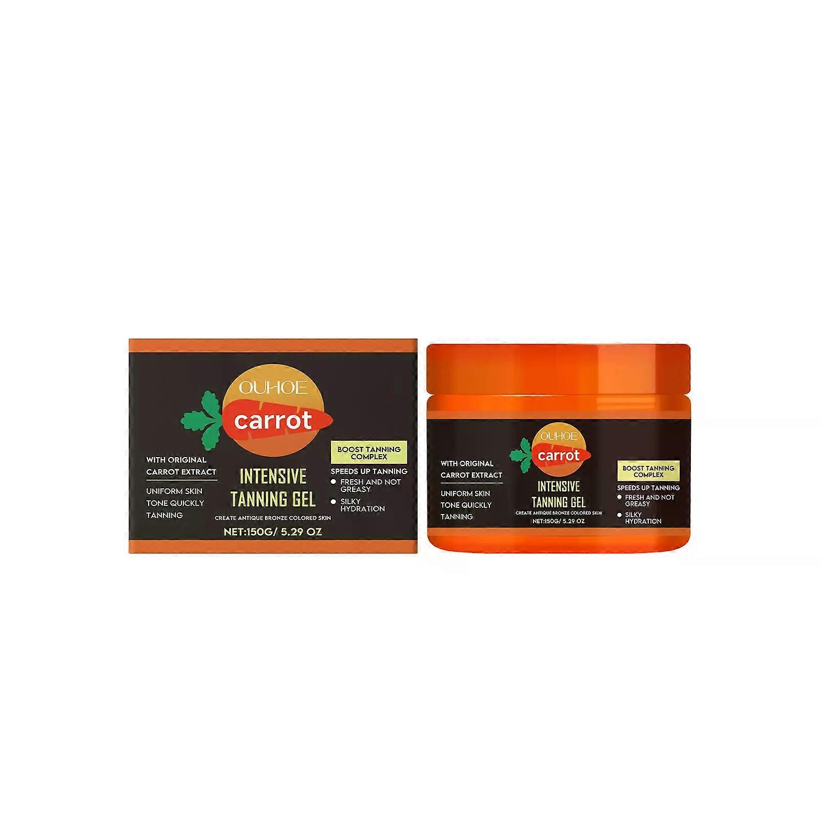 Carroten Intensive Tanning Gel - Instant Tan Enhancer - Water-Resistant with Carrot seed oil-Moisture and Hydration